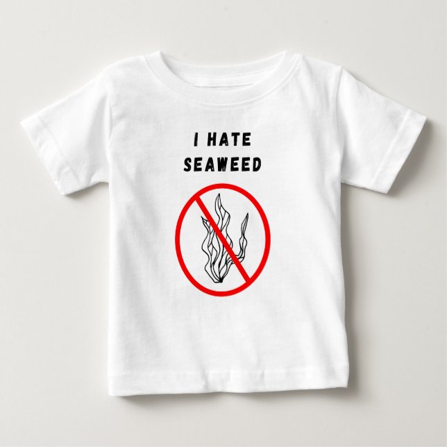 Ich hasse Algen Baby T-shirt (Vorderseite)