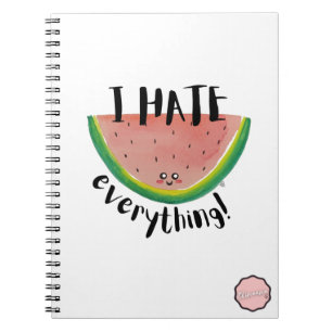 Ich hasse alles, Kawaii Watermelon Notizblock