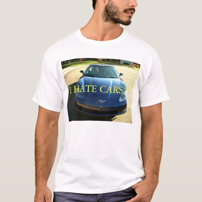 Ich hasse Autos T-Shirt (Vorderseite)