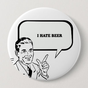 ICH HASSE BIER T - Shirt Button