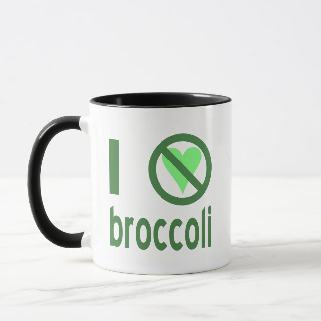 Ich hasse Broccoli I Keine Liebe Broccoli Tasse (Links)