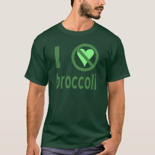 Ich hasse Brokkoli grüner Text T-Shirt