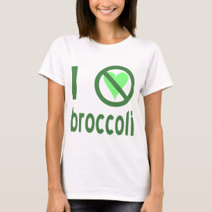 Ich hasse Brokkoli Grüner Text T-Shirt
