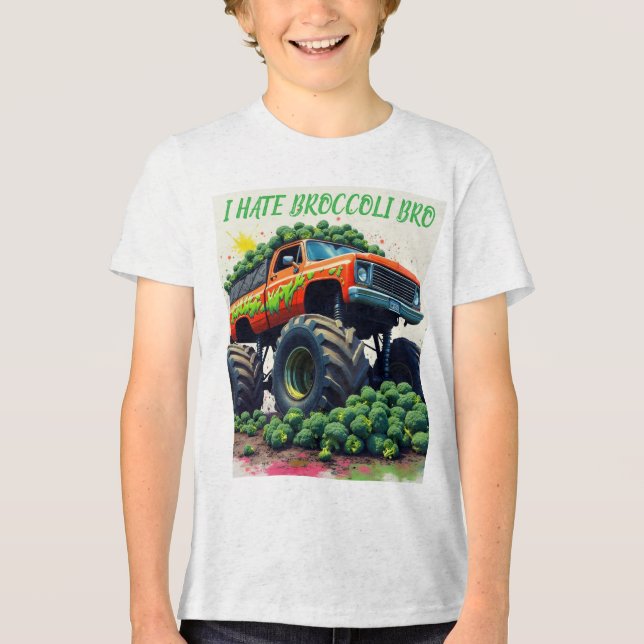Ich hasse Brokkoli Mann Tri-Blend Shirt (Vorderseite)
