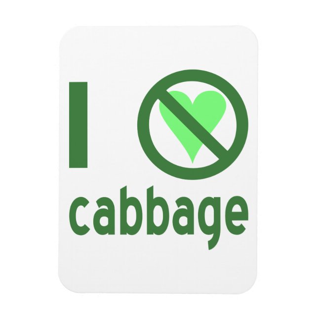 Ich hasse Cabbage Magnet (Vertikal)