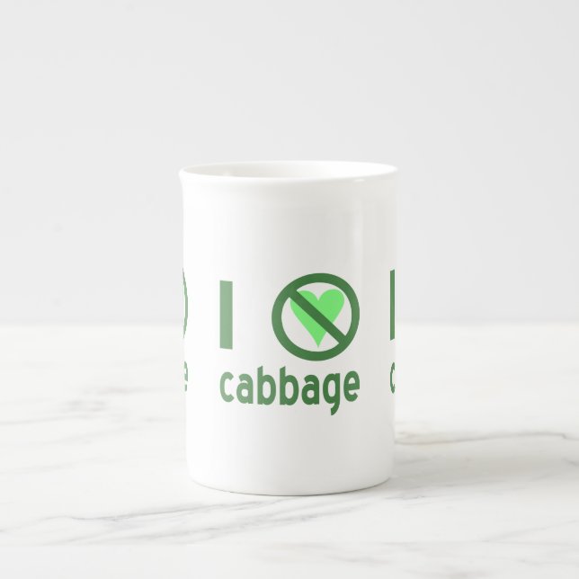Ich hasse Cabbage Prozellantasse (Vorderseite)