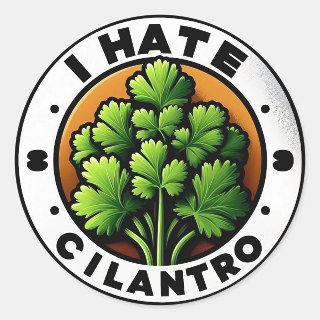 Ich hasse Cilantro 3" Sticker (Vorderseite)