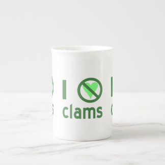 Ich hasse Clams I No Liebe Clams Prozellantasse