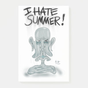 ICH HASSE DEN SOMMER! - schwitzen und schmelzen Post-it Klebezettel