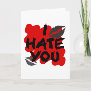 Ich hasse dich feiertagskarte