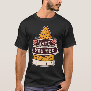 Ich hasse dich zu lustig Halloween Candy Corn T-Shirt