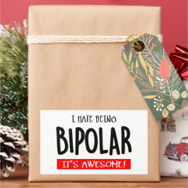 Ich hasse es, bipolar zu sein rechteckiger aufkleber