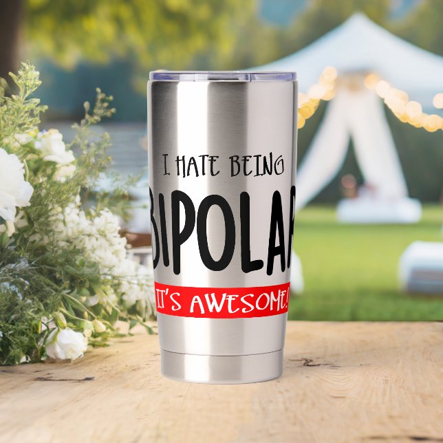 Ich hasse es, bipolar zu sein thermobecher (Hochzeit (gedreht))