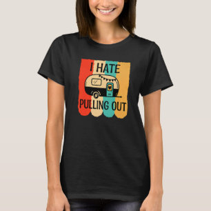 Ich hasse es, Camping Retro Camper Humor Vin herau T-Shirt