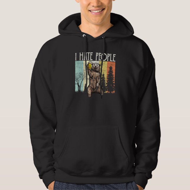 Ich hasse es, dass Leute Camping wandern lassen Hoodie (Vorderseite)