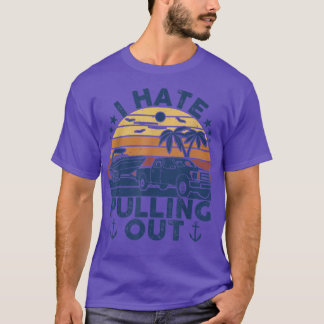 Ich hasse es, den Kapitän des Retro-Bootes Moto au T-Shirt