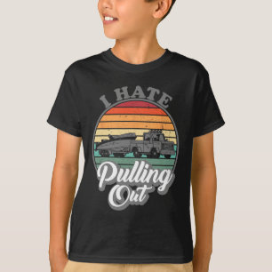 Ich hasse es, ein Retro-Boot-Anglerboot lustig her T-Shirt