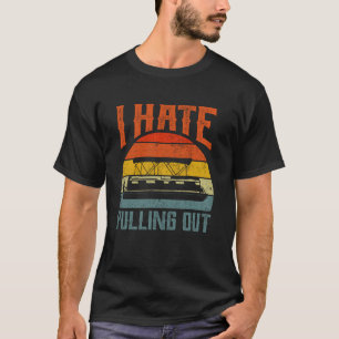 Ich hasse es, Pontoon-Liebhaber-Bootsfahren Retro- T-Shirt