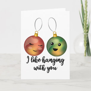 Ich hasse gerne mit Weihnachtsschmuck Karte