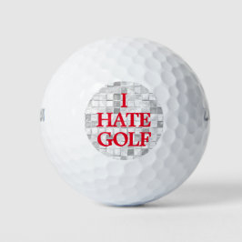 Ich hasse GOLF Funny Zitat auf weißem Fliesenboden Golfball