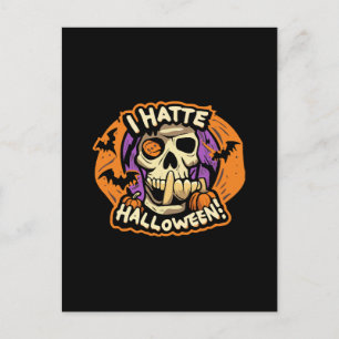 ich hasse Halloween Feiertagspostkarte