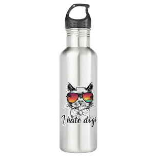 Ich hasse Hunde Funny Geschenke für Katzen Freund Edelstahlflasche