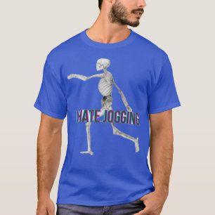 Ich hasse Joggen Skeleton Sticker Magnet T-Shirt