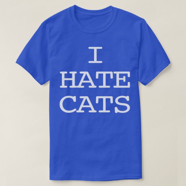 Ich hasse Katzen T-Shirt (Design vorne)