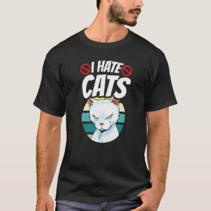 Ich hasse Katzen Tier Sprüche Hund Welpe 1 T-Shirt