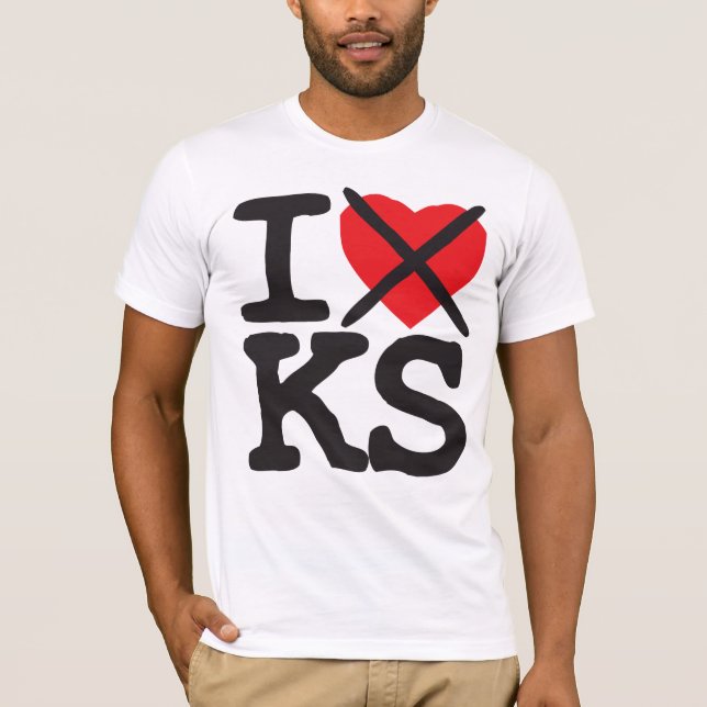 Ich hasse KS - Kansas T-Shirt (Vorderseite)