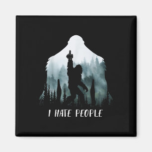 Ich hasse Leute Bigfoot Lustiger Bigfoot Camping G Magnet