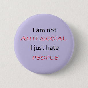 Ich hasse Leute Button