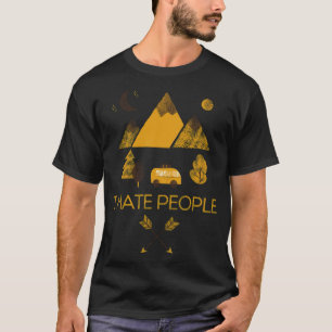 Ich hasse Leute Camping im Zeltfaultier T-Shirt