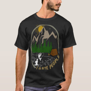 Ich hasse Leute, die beim Campen angeln, Vintage-I T-Shirt