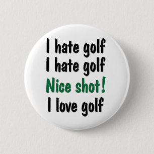 Ich hasse - Liebe-Golf Button