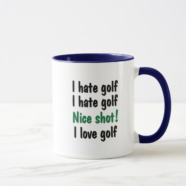 Ich hasse - Liebe-Golf Tasse (Rechts)
