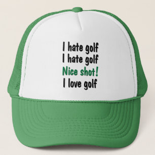 Ich hasse - Liebe-Golf Truckerkappe