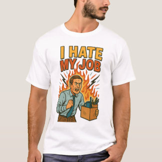Ich hasse mein Job Vintag Retro Arbeit Spaß Gesche T-Shirt