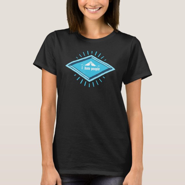 Ich hasse Menschen, Camping, Spaß, T-Shirt (Vorderseite)