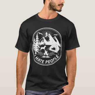 Ich hasse Menschen, die ich Camping Liebe Funny T-Shirt