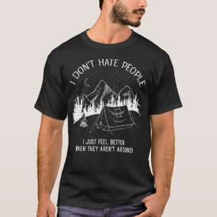 Ich hasse Menschen, die ich Liebe Camping Design T-Shirt