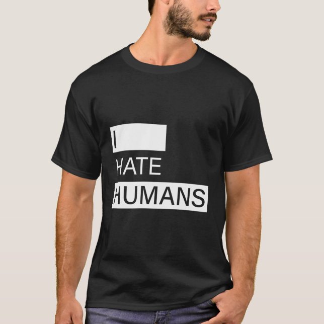 Ich hasse Menschen Funny Antisocial T-Shirt (Vorderseite)