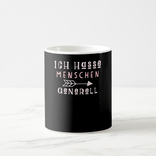 Ich hasse Menschen im Allgemeinen Kaffeetasse (Mittel)