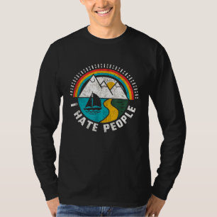 Ich hasse Menschen im Freien Liebe Camping Wandern T-Shirt