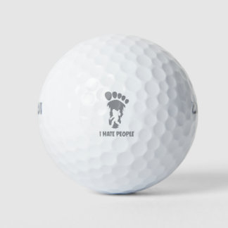 Ich hasse Menschen Offensive Humour Bigfoot Golfball