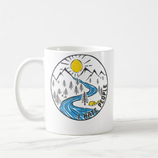 Ich hasse Menschen Outdoor-Camping Naturliebhaber Kaffeetasse