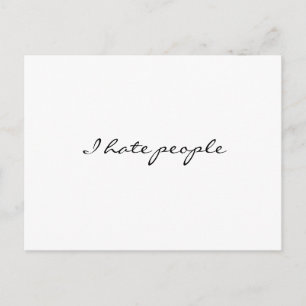 Ich hasse Menschen Postkarte