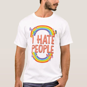 Ich hasse Menschen, Retro-Funny-Kaffee Sarcastic I T-Shirt