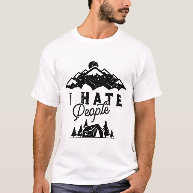 Ich hasse Menschen T-Shirt (Vorderseite)
