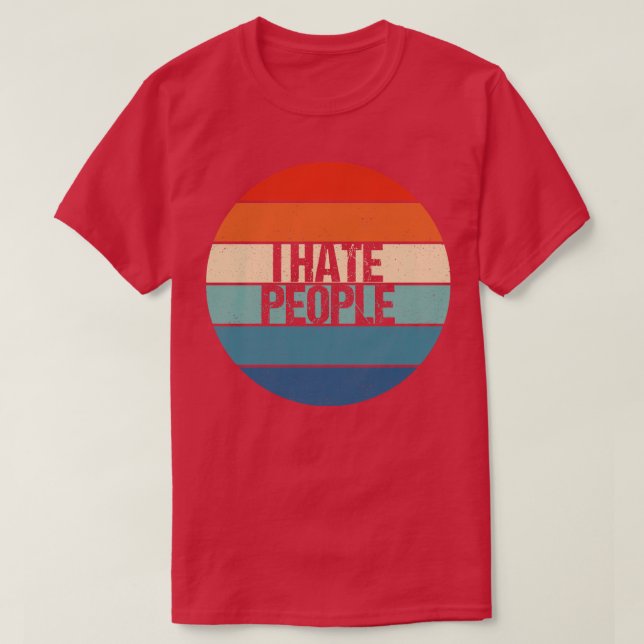 Ich hasse Menschen T-Shirt (Design vorne)